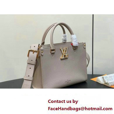 Louis Vuitton Grained calf leather Lock  &  Go Bag M23437 Dove Gray 2025